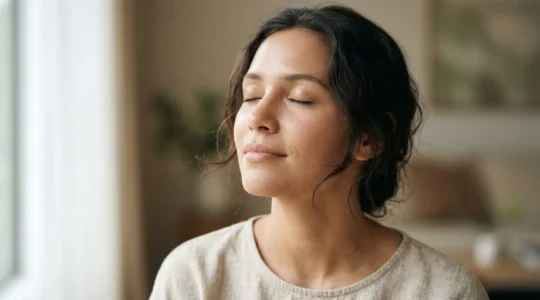 Volto femminile con pelle luminosa e riposata dopo recupero da insonnia